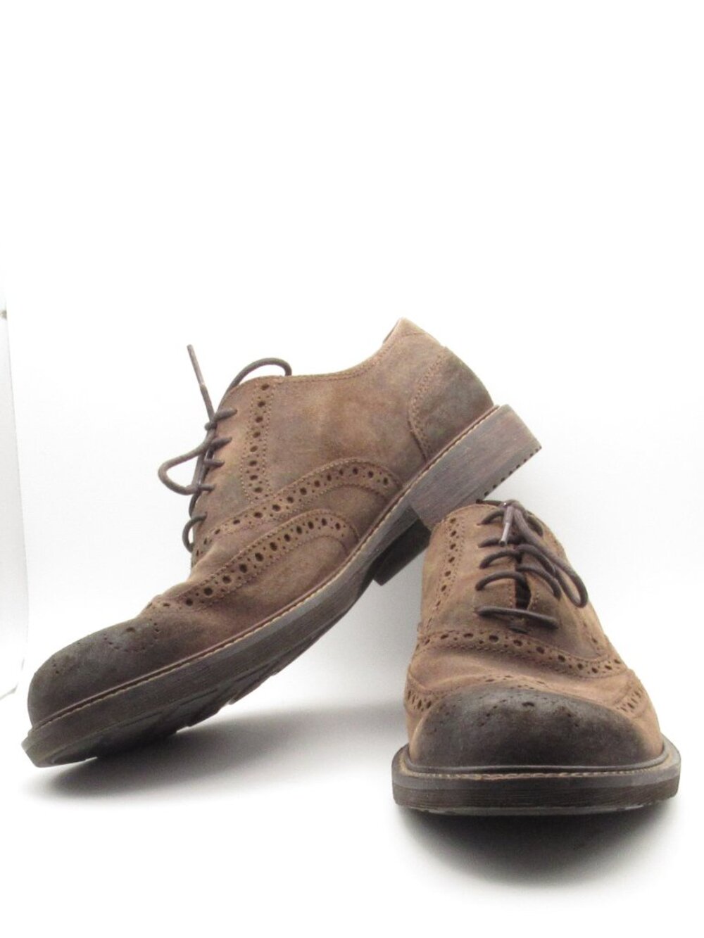 ECCO Brown Suede Men's Kenton Wing Tip Oxfords Size 7
